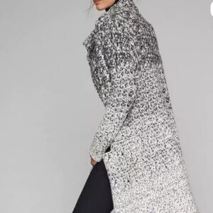 Athleta Gray and White Wool Cashmere Cardigan